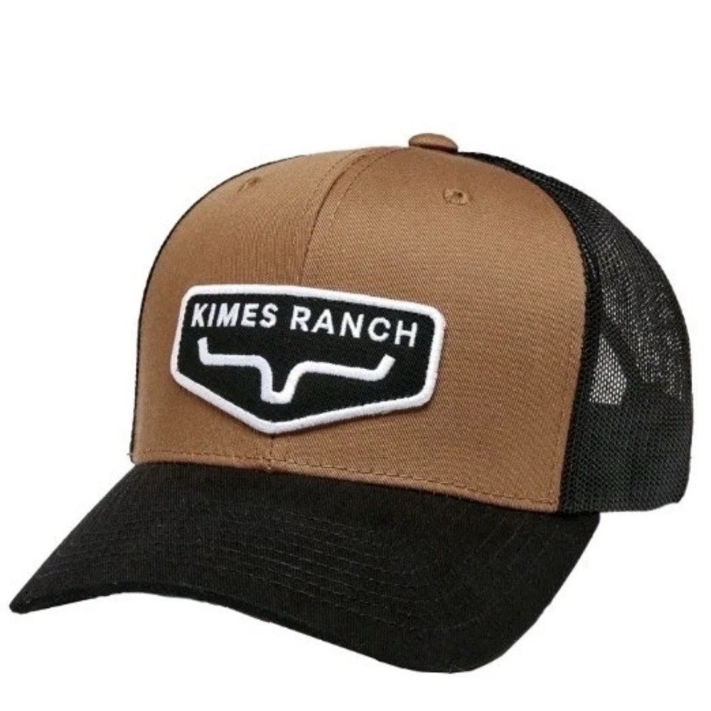 Kimes Ranch Hat Cap Lander Brown Snapback Adjustable Trucker Mesh Logo